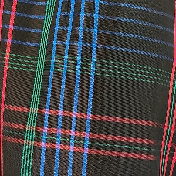 VINTAGE COMM black plaid skirt pleated size 10 NOS - Picture 2 of 7